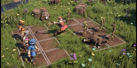 Fighting a Group of Goblins in For The King 2 