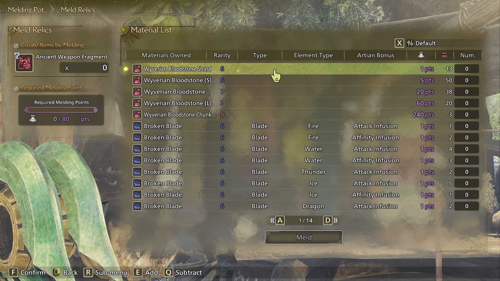 MH Wilds Wyverian Bloodstone melding