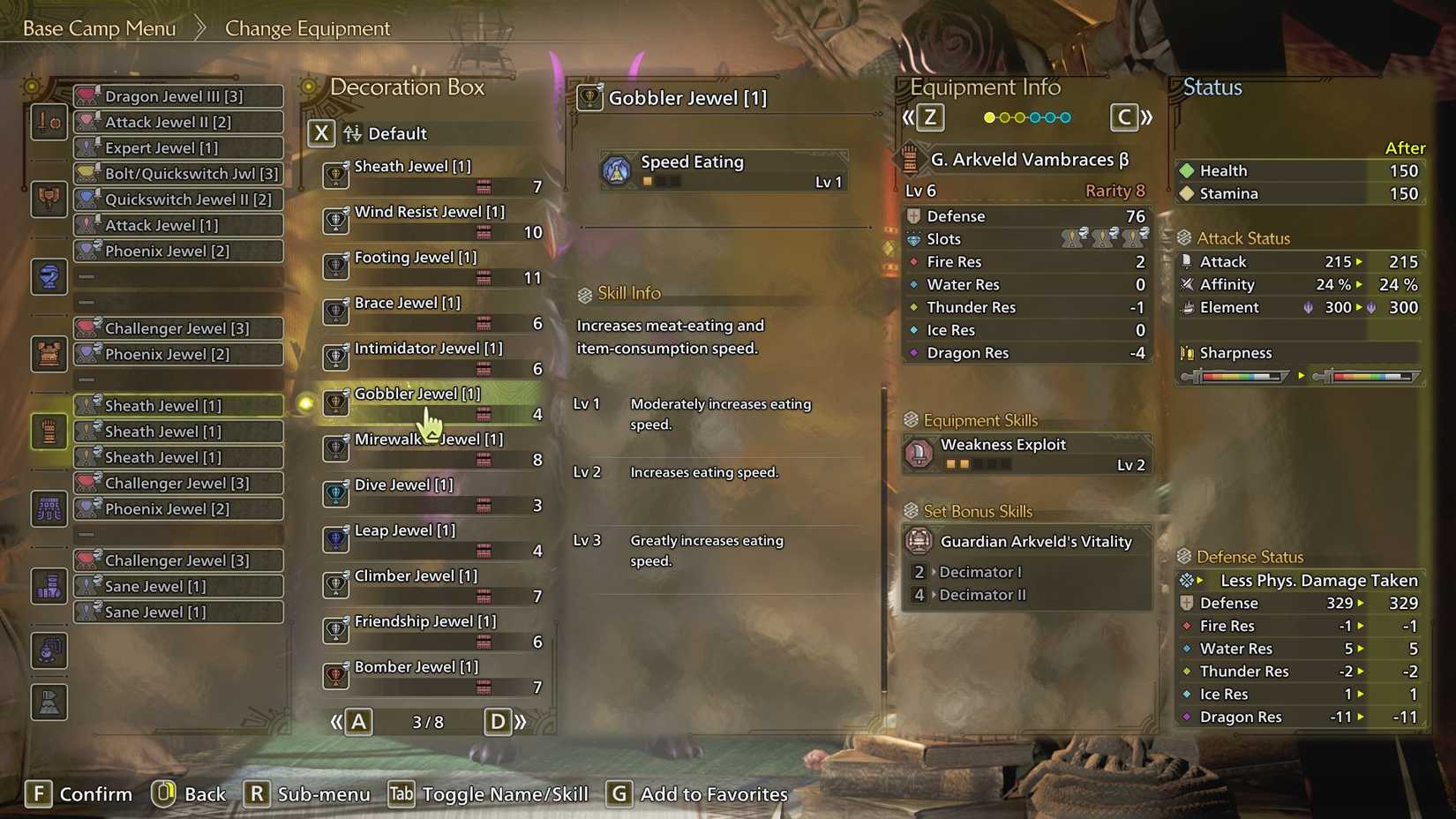 MH Wilds Speed Eating effect