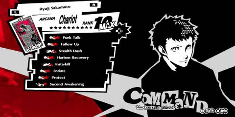 Ryuji's Confidant Menu