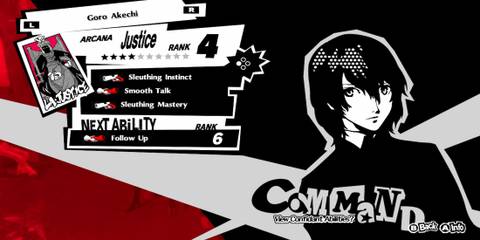 Akechi's Confidant Menu