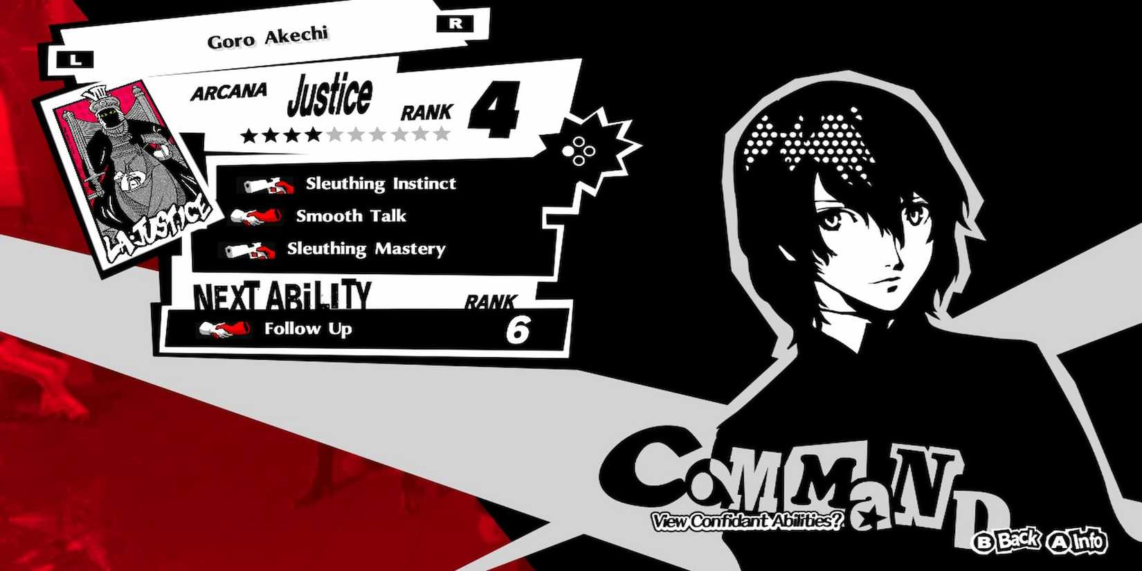 Akechi's Confidant Menu