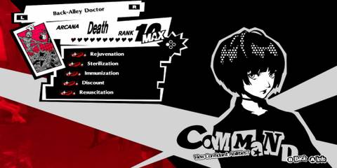 Takemi's Confidant Menu 