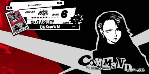 Sae's Confidant Menu 