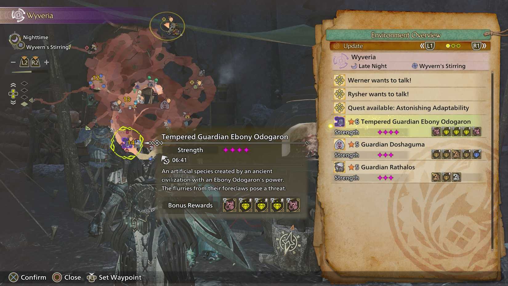 MH Wilds Tempered Odogaron map