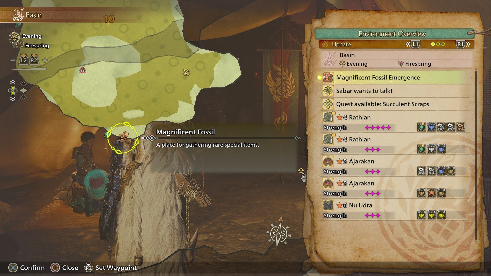 MH Wild Magnificent Fossil Map