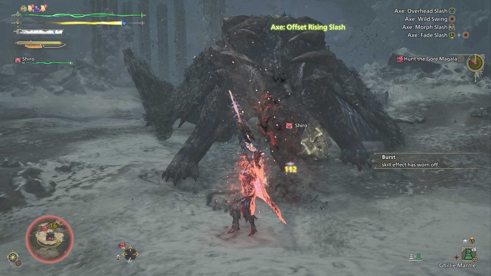 Fighting a Gore Magala in MH Wilds