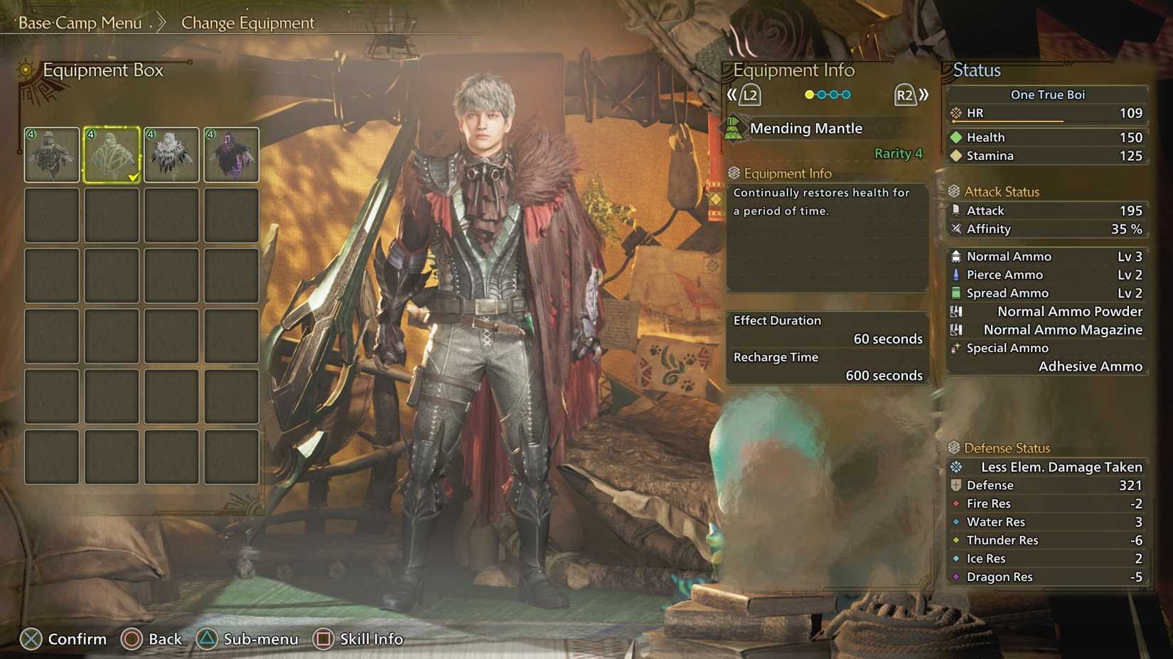 MH Wilds Mending Mantle stats