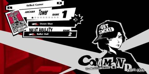 Shinya's Confidant Menu