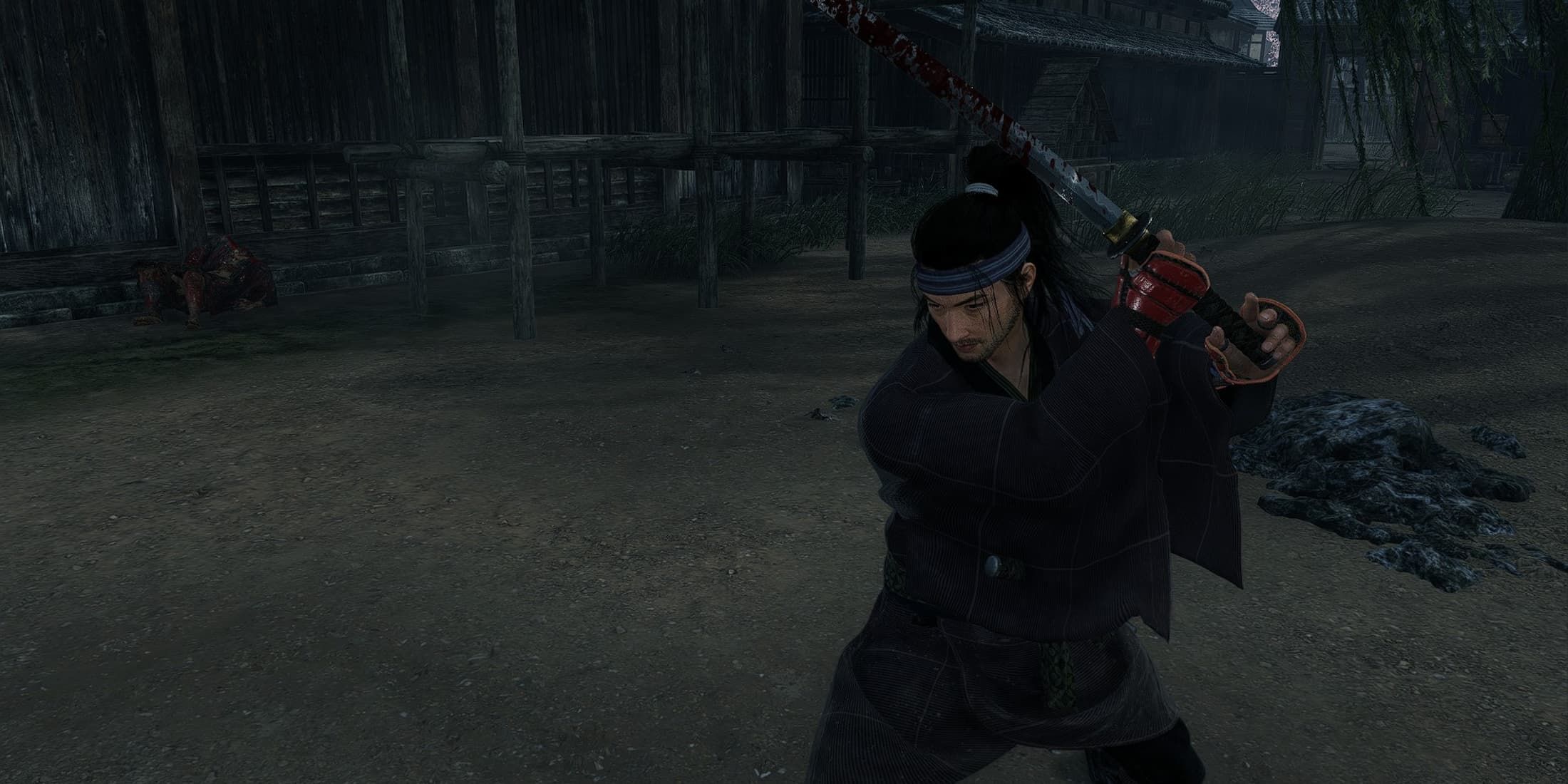 Bloody Katana with the Aisu Kage-Ryu stance in Rise of the Ronin