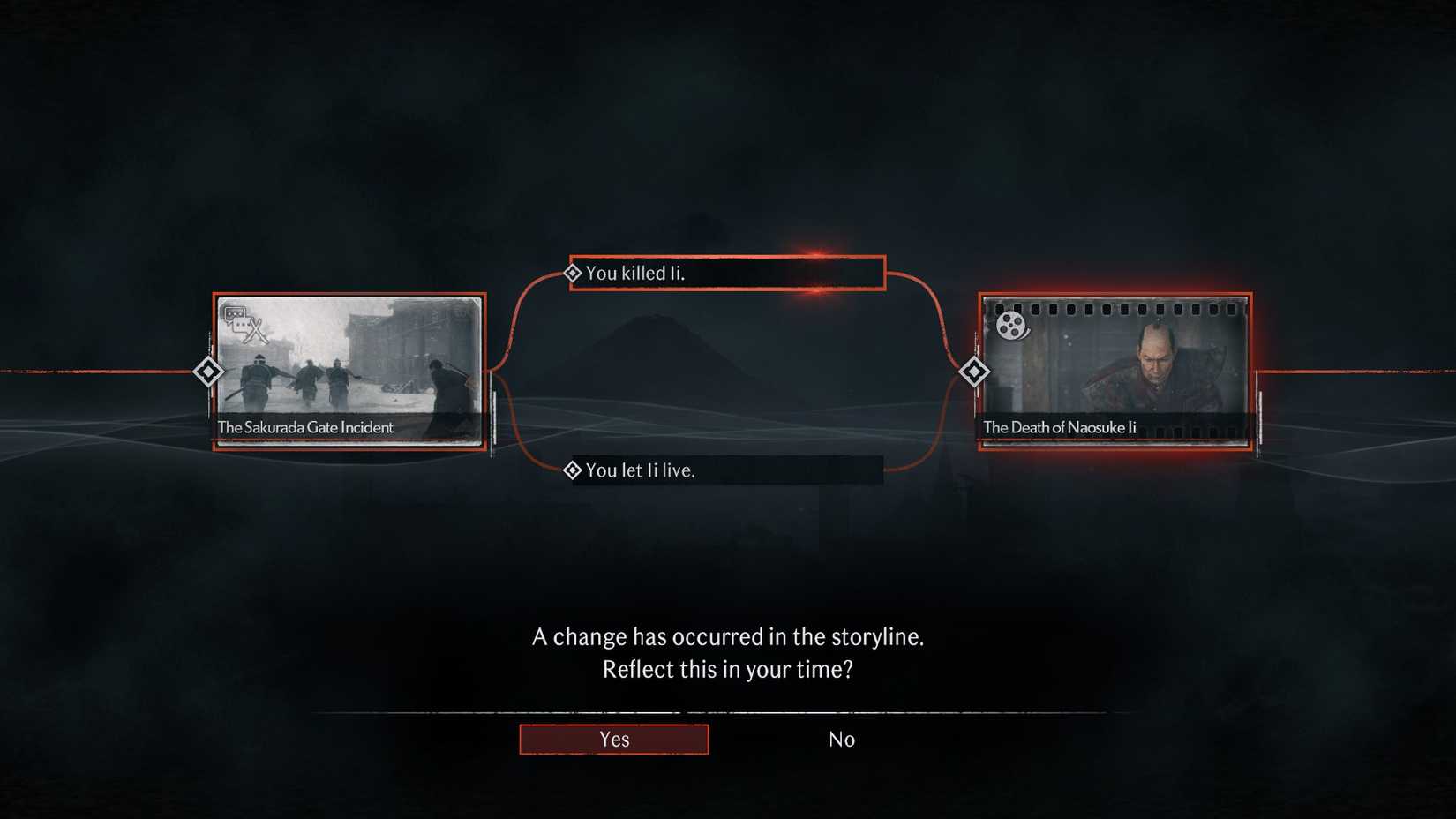 Choices during the Sakurada Gate Incident mission in Rise of the Ronin