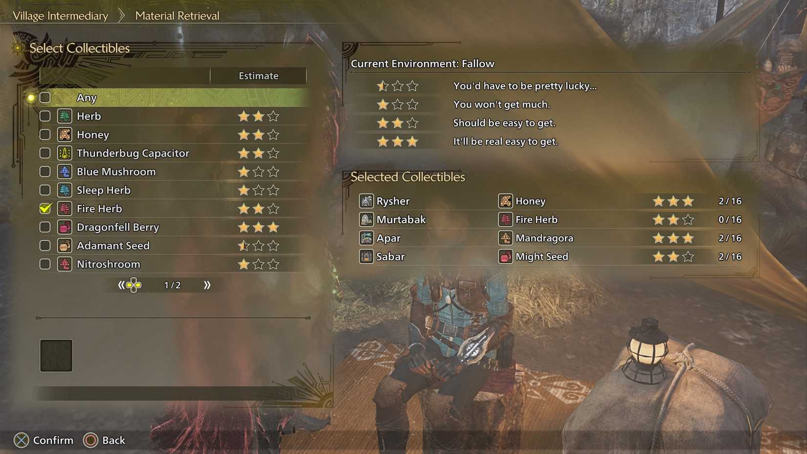 MH Wilds Item Farm screen