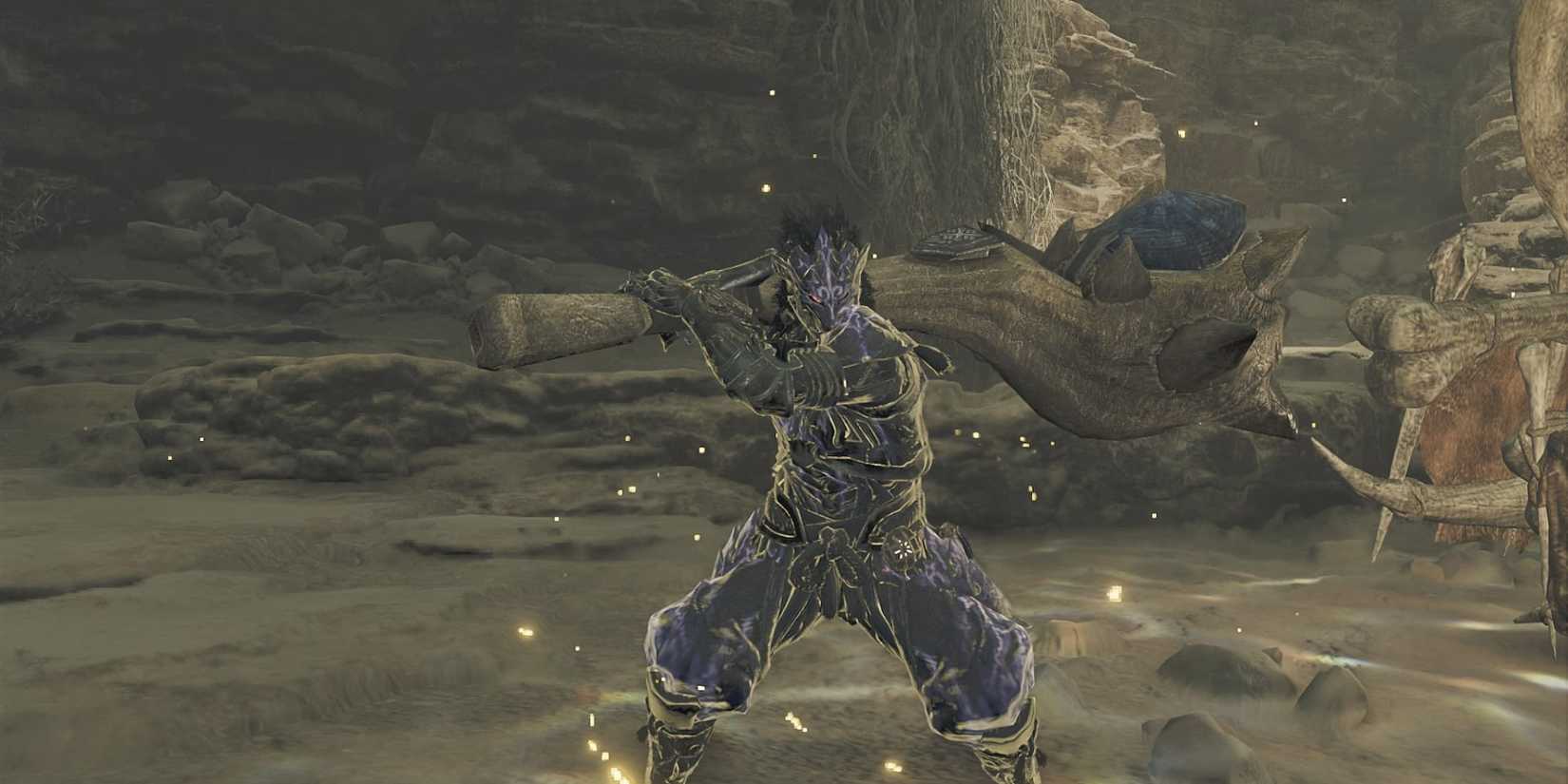 MH Wilds Bone Hunting Horn with Ebony Odogaron Set