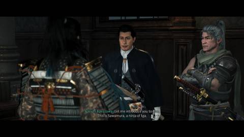 Sawamura's first appearance in Rise of the Ronin