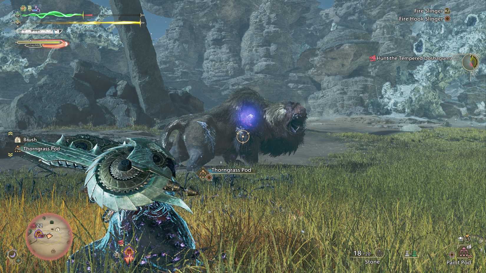 MH Wilds Tempered Wound on a Doshaguma