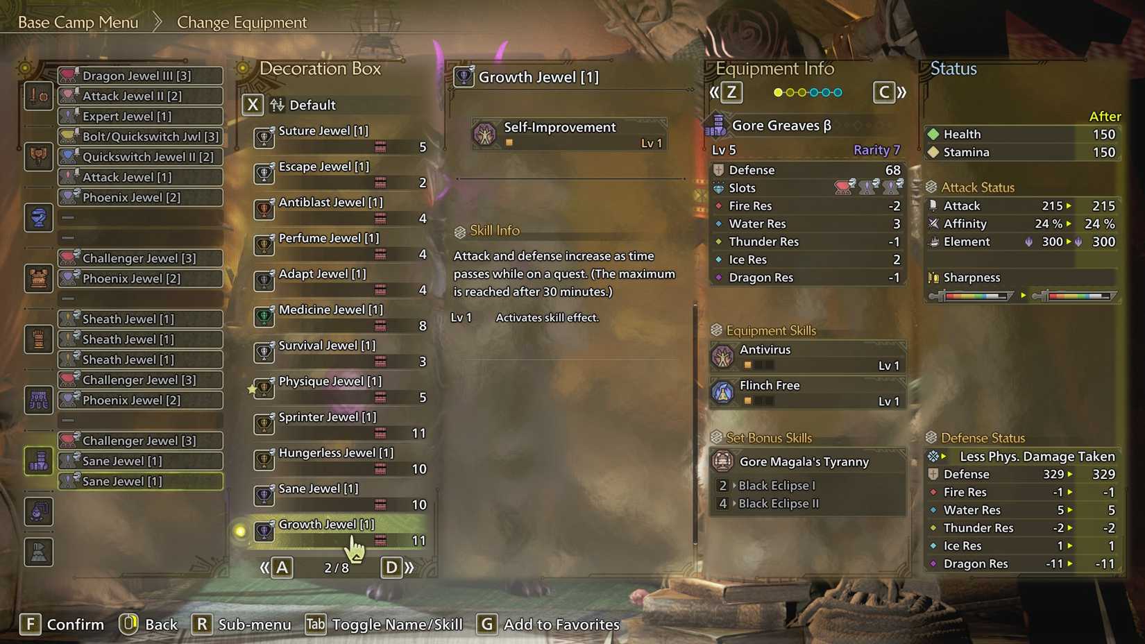 Growth jewel effect in MH Wilds