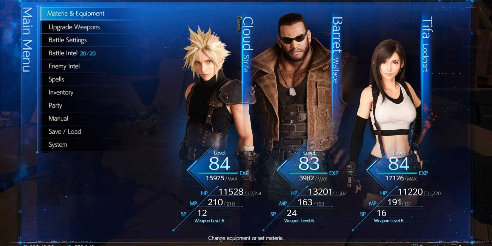 An image of the Level 99 mod for Final Fantasy 7 remake