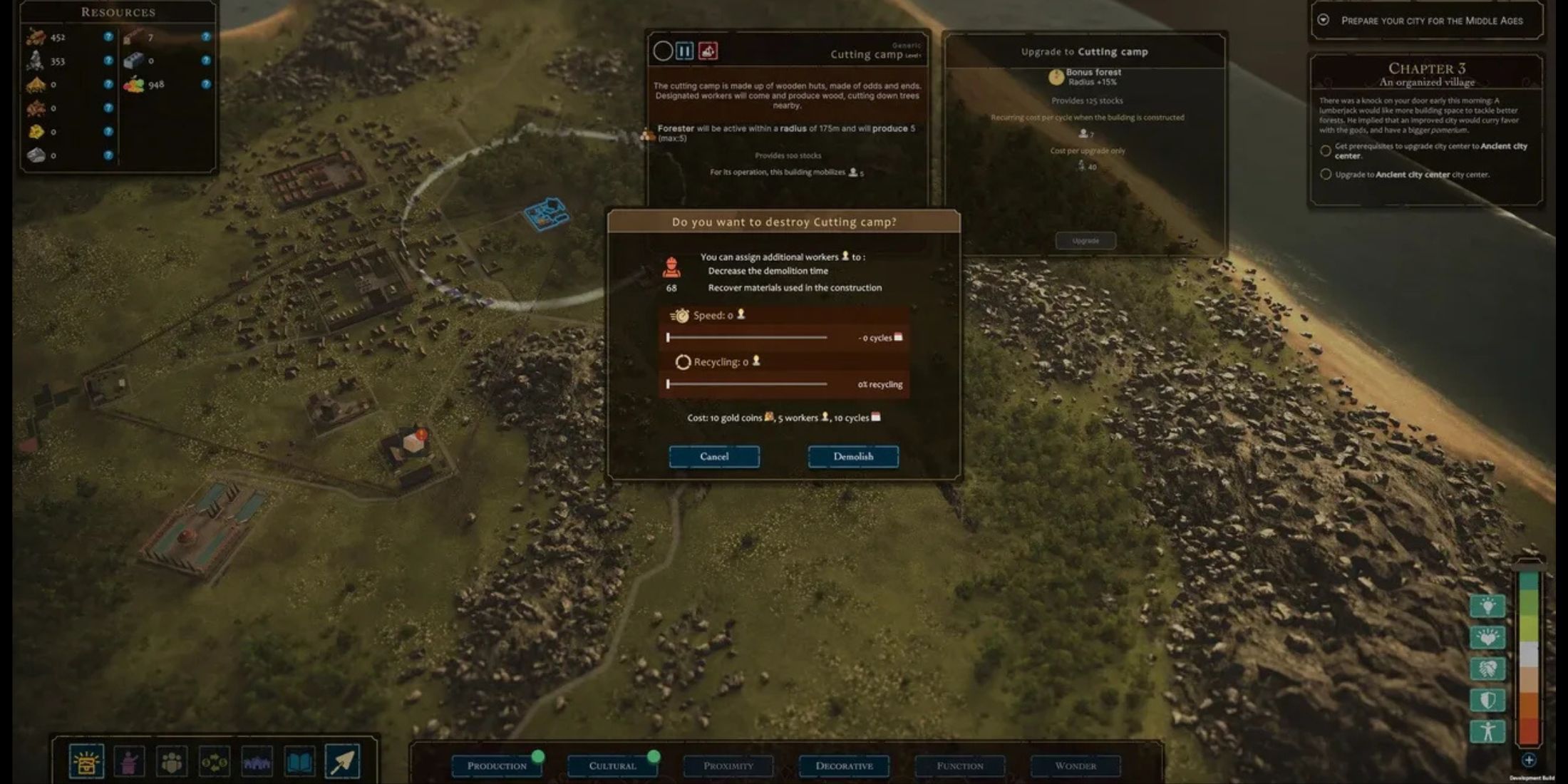 Demolishing a Cutting Camp in Memoriapolis