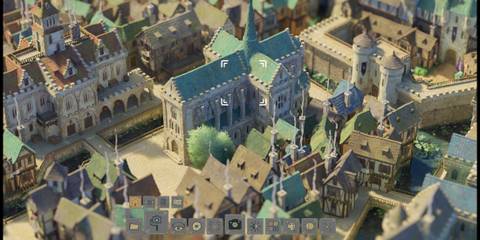 Using Photo Mode on a Church in Tiny Glade