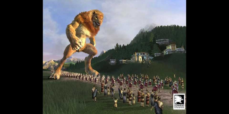 The Lion Creature From Black & White 2 Walking With an Army