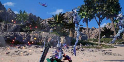 An image of Cloud Strife in the Saber style mod for Final Fantasy 7 Rebirth mod