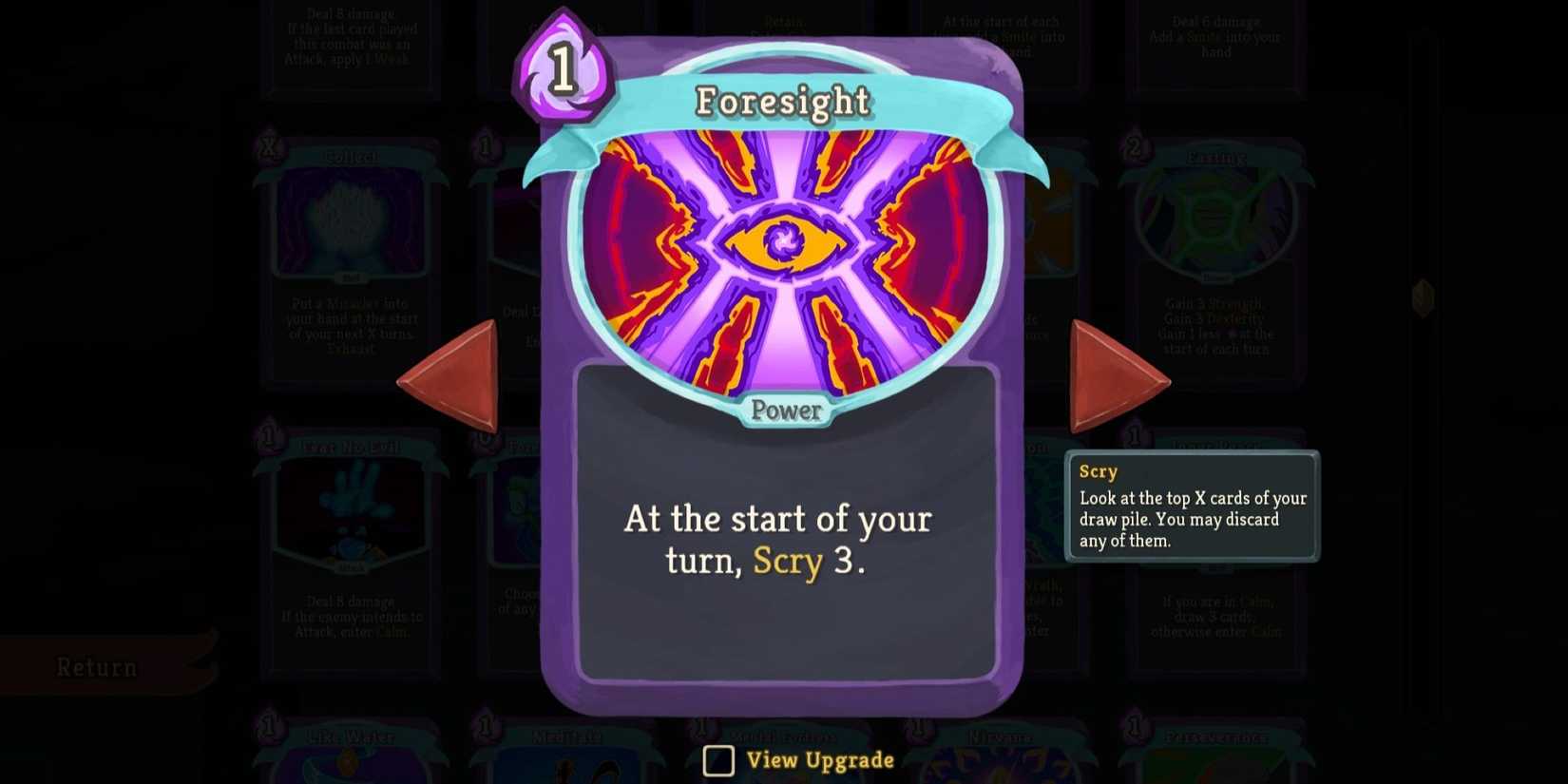 Foresight purple card info