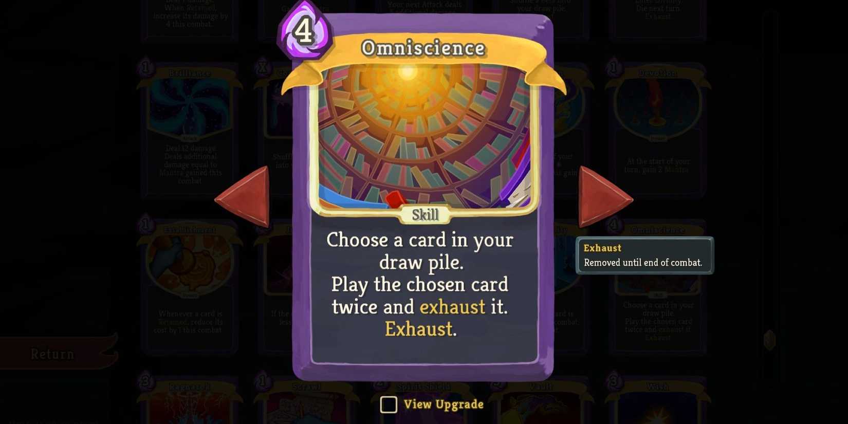 Omniscience purple card info