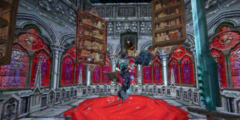 Dread Delusion inside a library