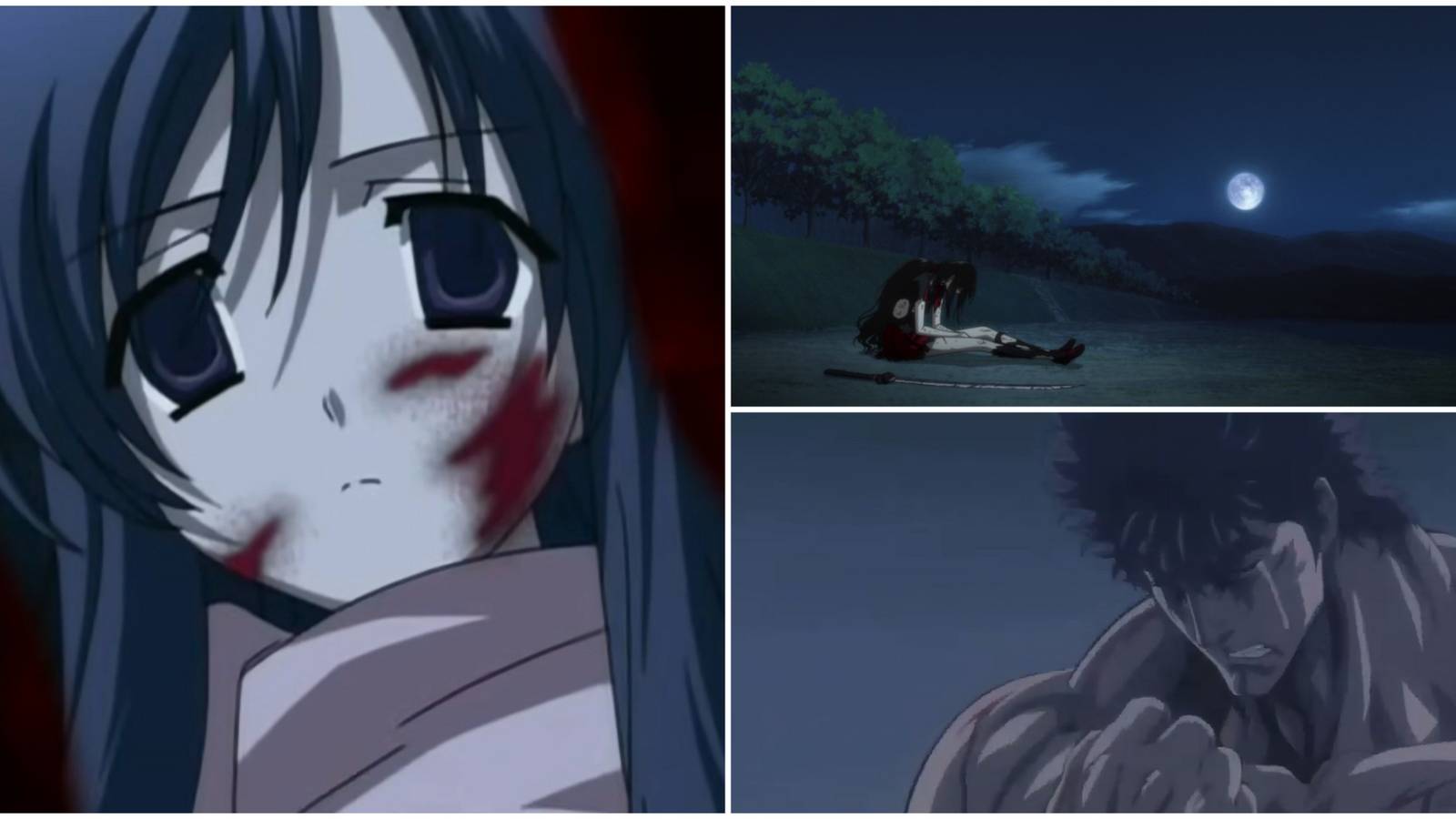 Shockingly Dark Anime Endings- School Days Blood-C Legend of Kenshiro