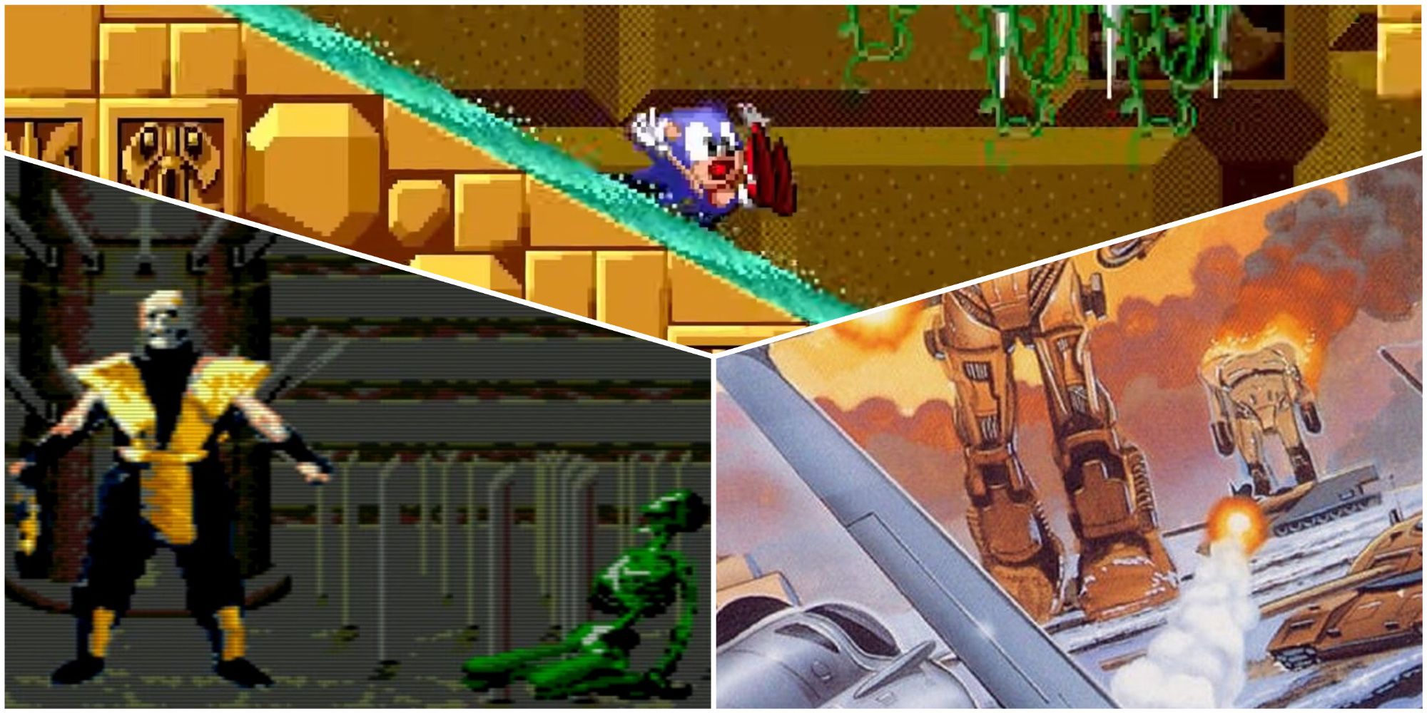 Influential Genesis Games- Sonic the Hedgehog Mortal Kombat Herzog Zwei