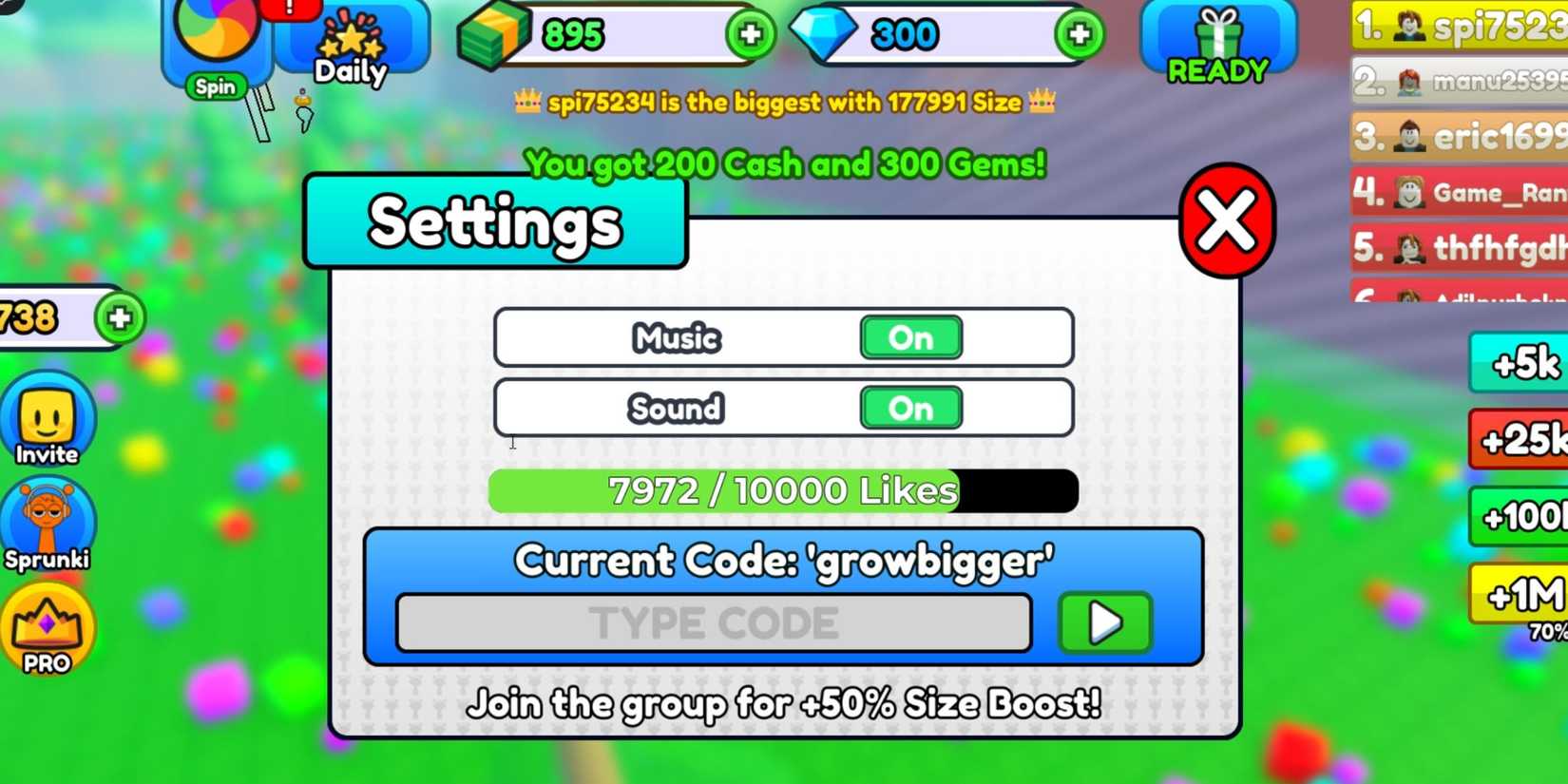 Roblox: Grow a Sprunki Codes