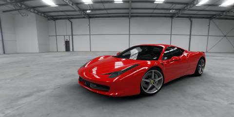 A closeup of a Ferrarri in Forza Motorsport 4