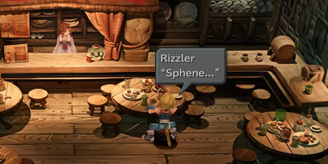 A Key Frame From Final Fantasy 9 Showing Rizzler Sitting Alone In A Tavern-Like Location & Talking To Themselves