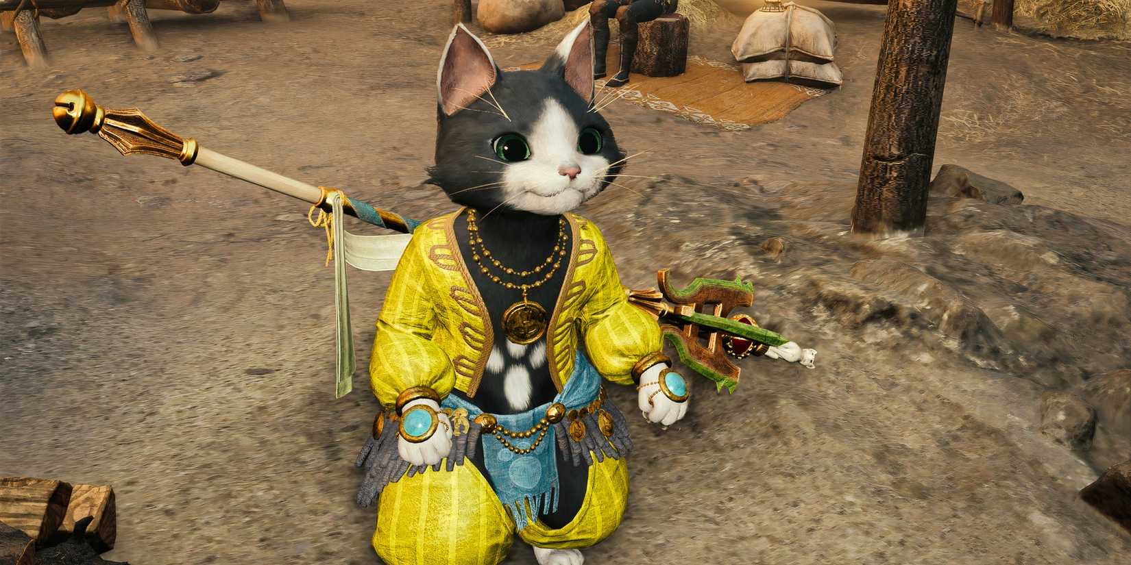 A Palico in Monster Hunter Wilds