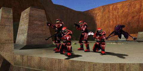 A red team in the Multiplayer Mode.