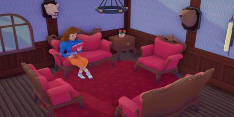 A resident reading a book in Hotel Magnate