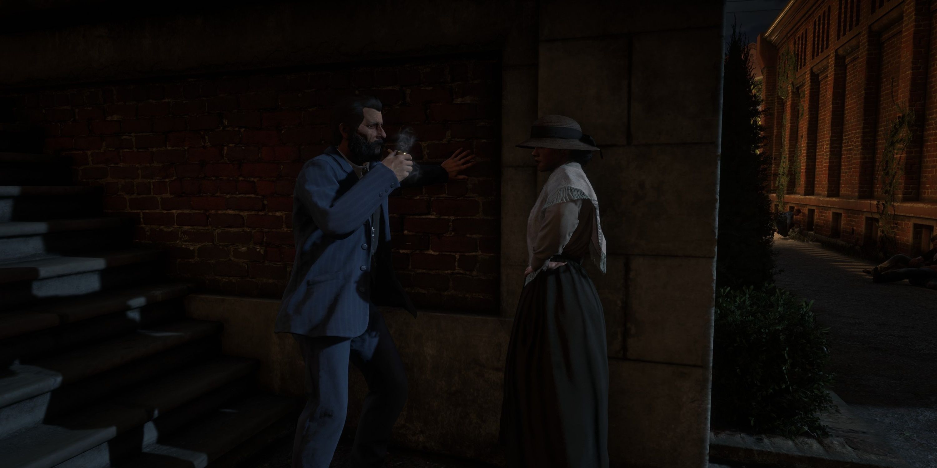 a saint denis couple at night