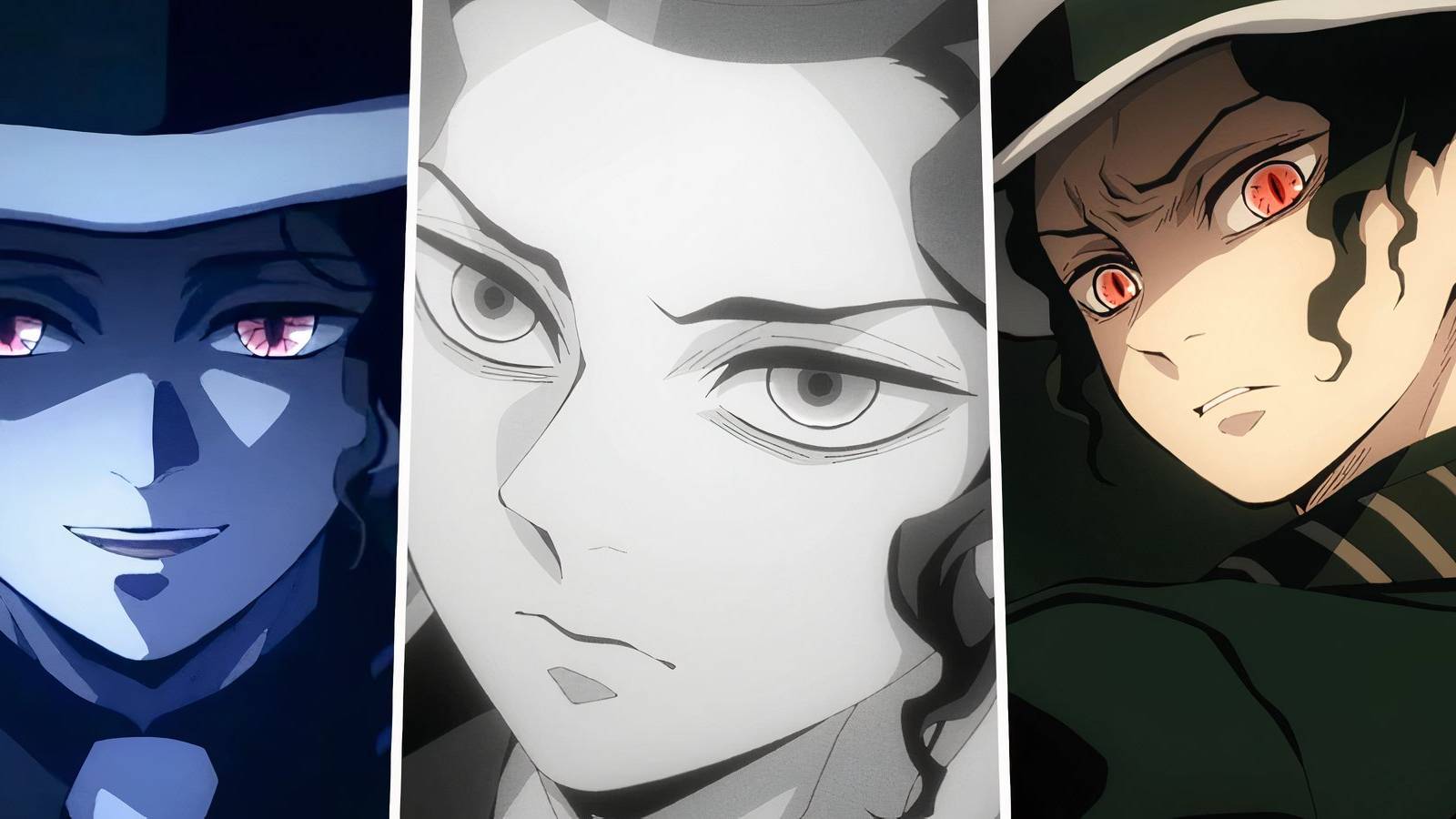 A split image of Muzan  Demon Slayer