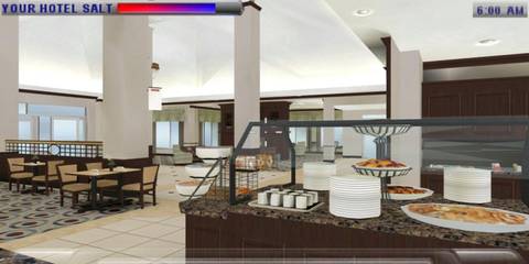 A view of the dining area in Hilton Garden Inn Ultimate Team Play