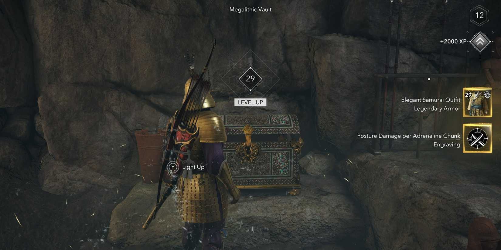 AC Shadows Megalithic Vault Opening the Legendary Chest