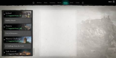 AC Valhalla Quest Log