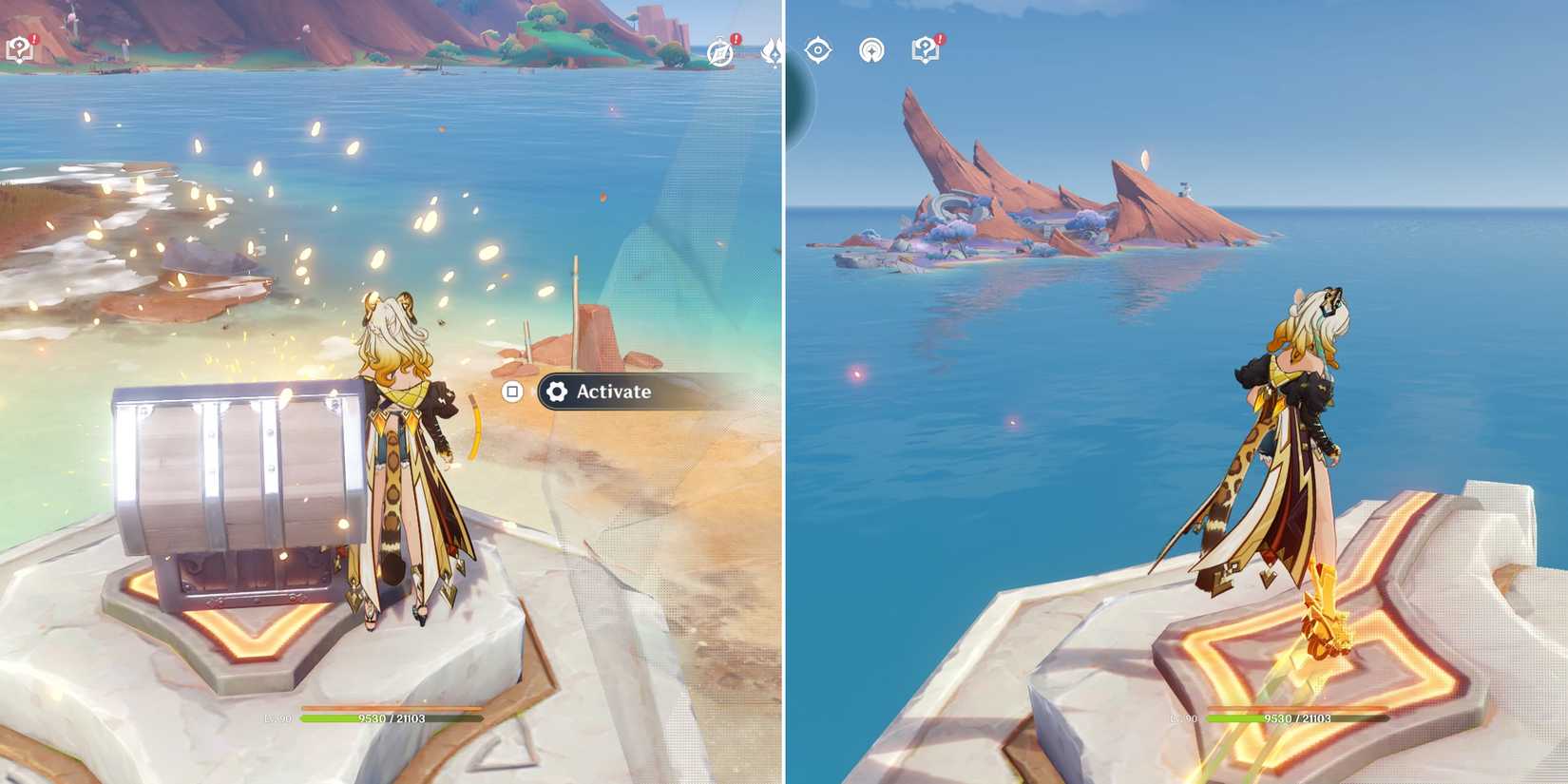 activate the dragon idol to go to faraway island in genshin impact