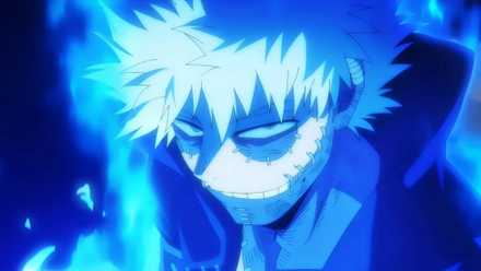Dabi's Blueflame quirk in My Hero Academia