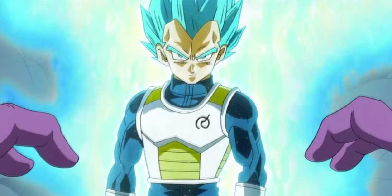 Vegeta in Dragon Ball Super fighting Frieza