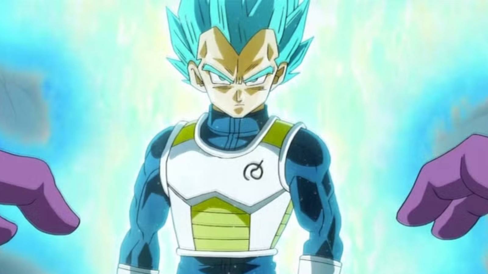 Vegeta in Dragon Ball Super fighting Frieza