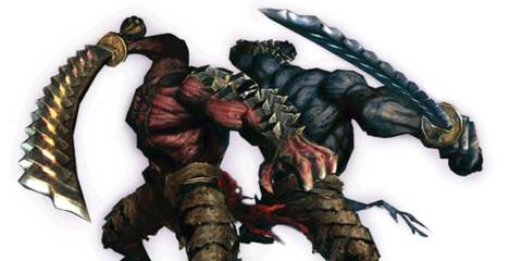 Agni and Rudra's official artwork from Devil May Cry 3.