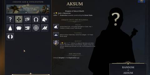 Aksum Civilization in Civ 7