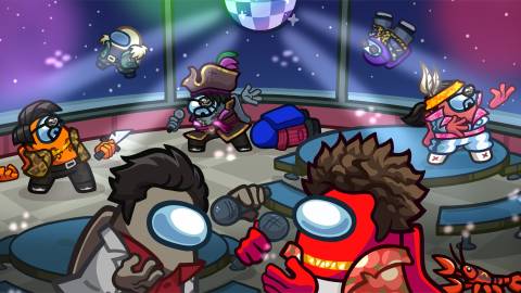 among-us-like-a-dragon-crossover-key-art