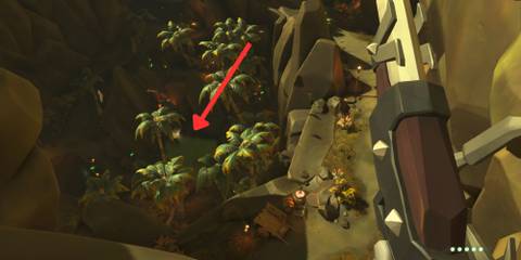 Anniversary Cake location at The Sunken Grove in Sea of Thieves