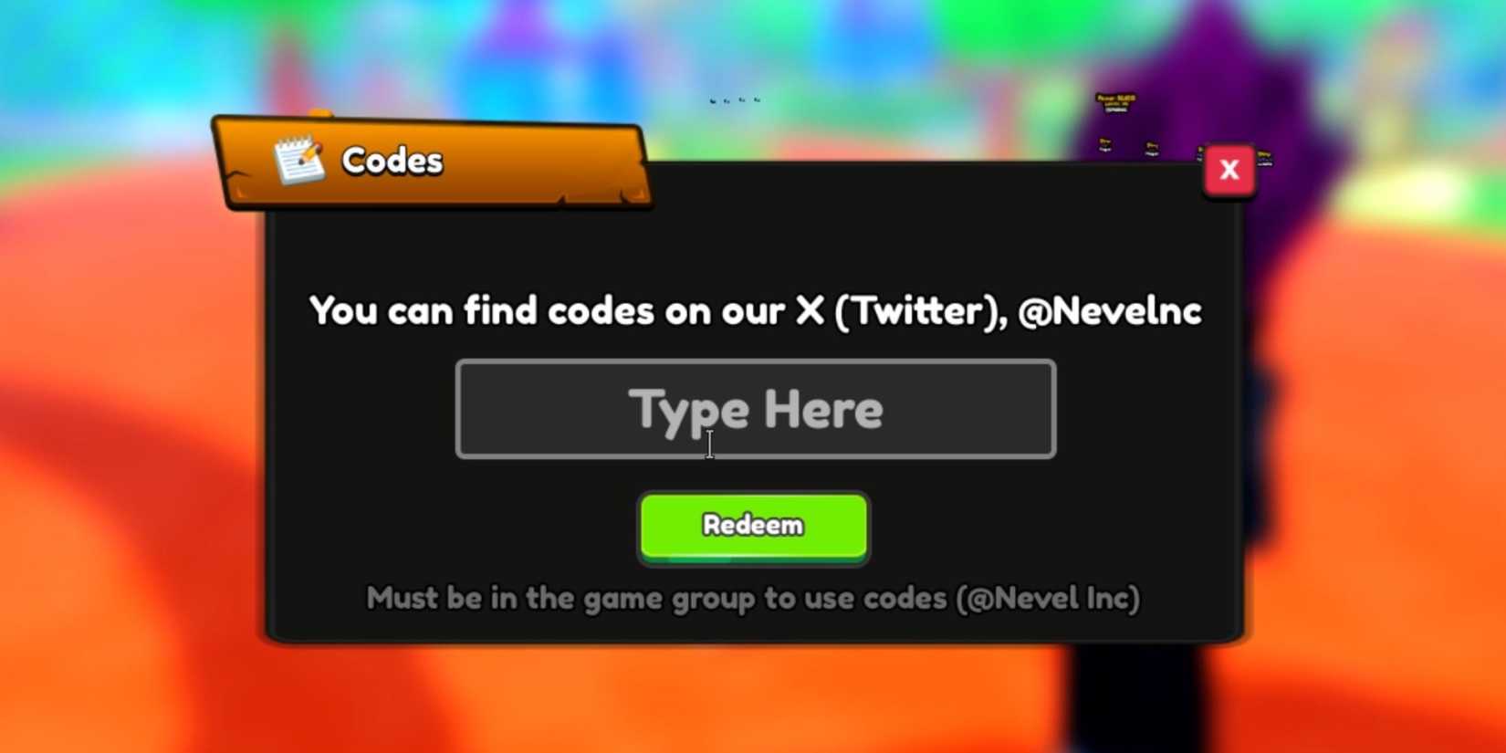 Anime Geek the codes tab
